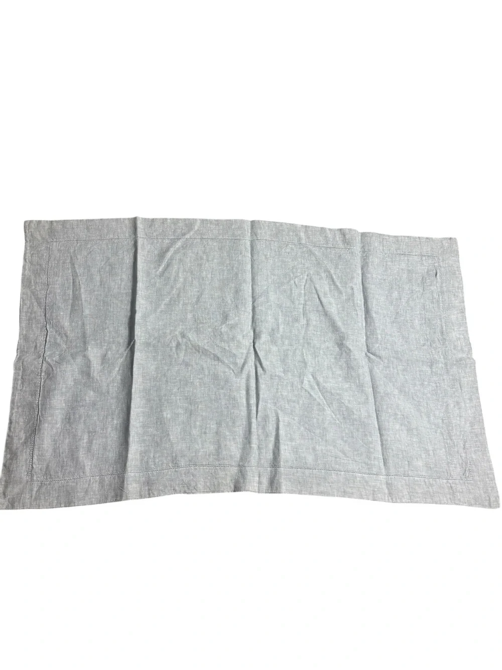 Pottery barn 100% linen gray‎ pillow case sham cover capsule 36”x20”